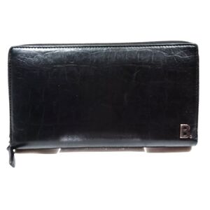 Balenciaga Long Wallet  Black Leather